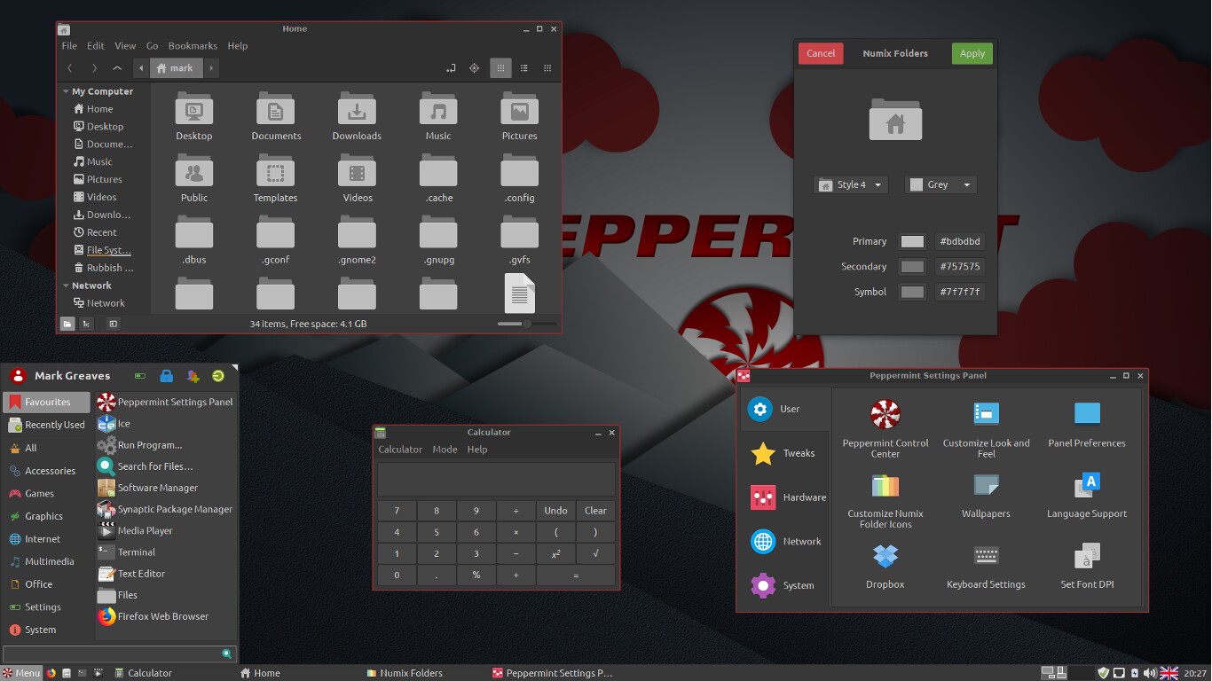 linux peppermint desklets