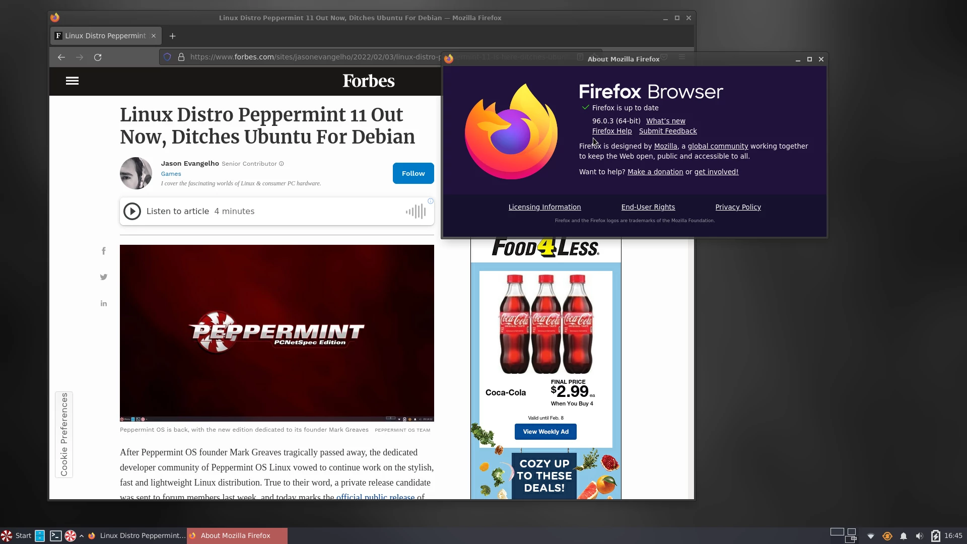 Upgrading Firefox For A Single User – Peppermint OS