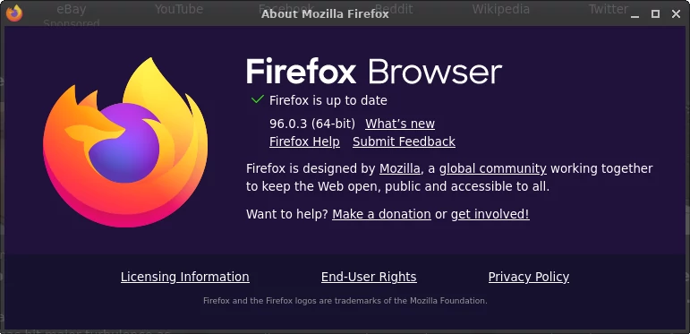 Firefox Stable About Window